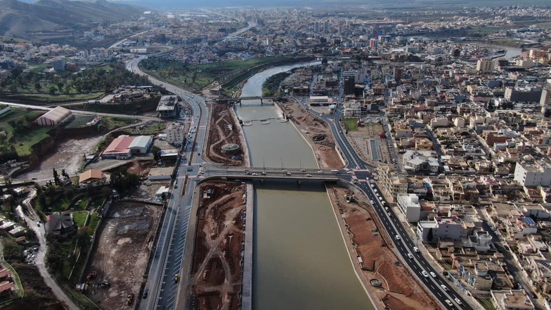 صور: زاخو تنجز كورنيشاً على الخابور قرب جسر دلال الأثري