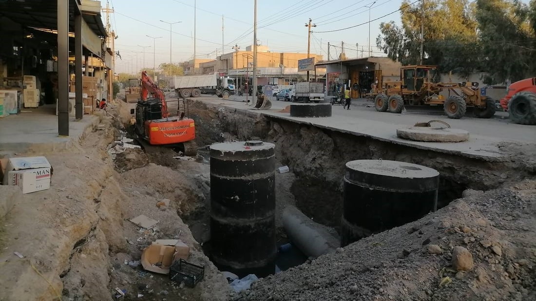 صور: مشروع مجاري هيت بلغ “الجري” وحطم أسطورة “الأميرة سعدة”