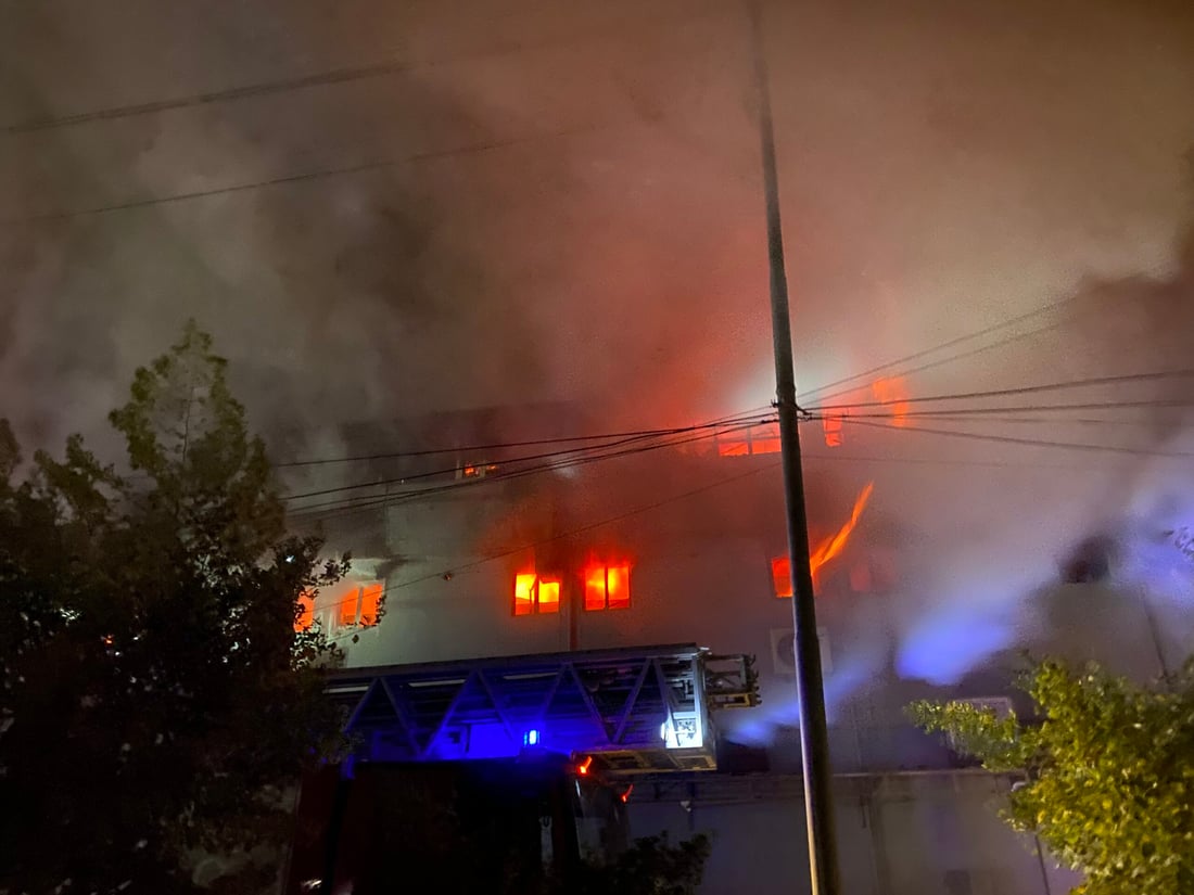 مشاهد من حريق أربيل الكبير الآن: تجنبوا شارع 60