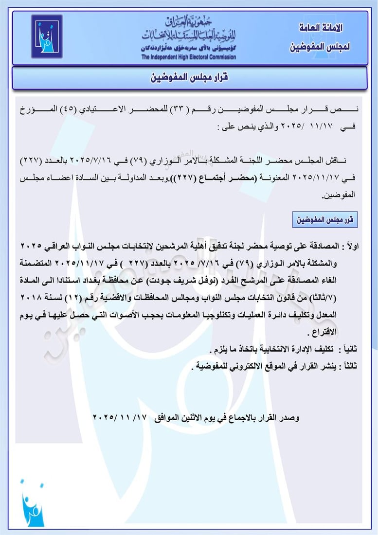 مقصلة الانتخابات عادت للعمل.. استبعاد 6 مرشحين وحجب أصوات ناخبيهم