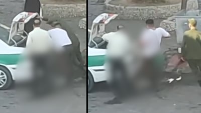 پۆلیسى تاران ئەمجارەش گۆبەندى نایەوە و بە شەق و زلە کەسێک دەخەنە سندوقى ئۆتۆمبێل