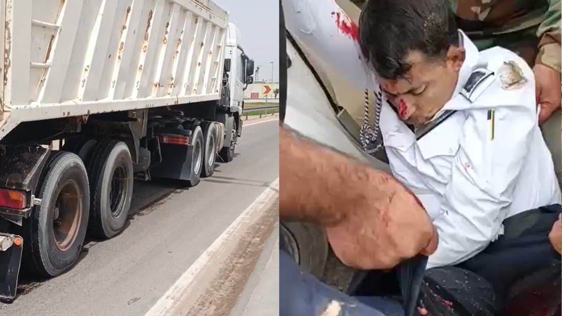 Traffic officer severely injured after being run over by truck driver