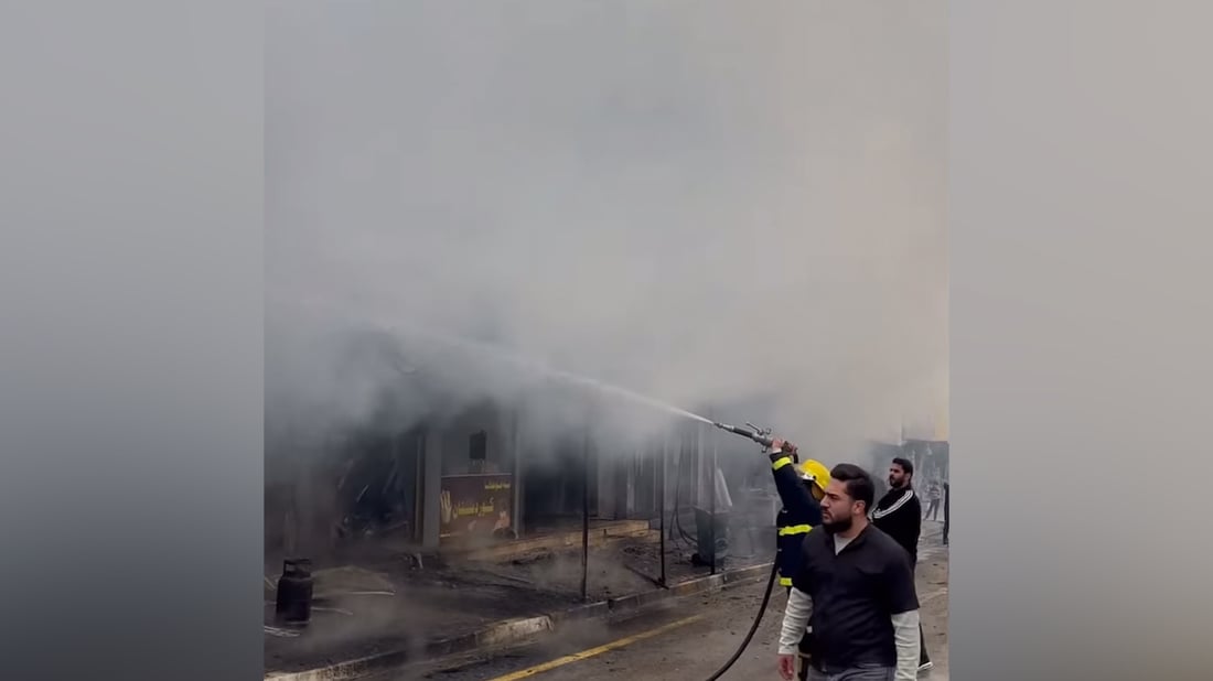 دهوك: احتراق 6 محال وشقة سكنية إثر انفجار منظومة الغاز في مخبز (صور)