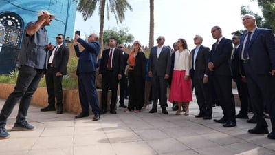 وفد سويسرا سعيد بزيارة بابل الأثرية مدينة الإبداع والجمال والتاريخ