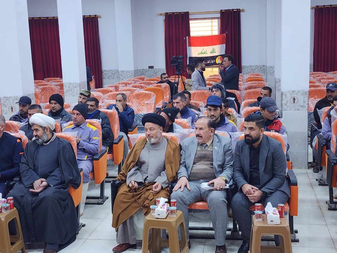 صور: فرقة العباس القتالية في تلعفر ترعى تكريم 40 عامل نظافة