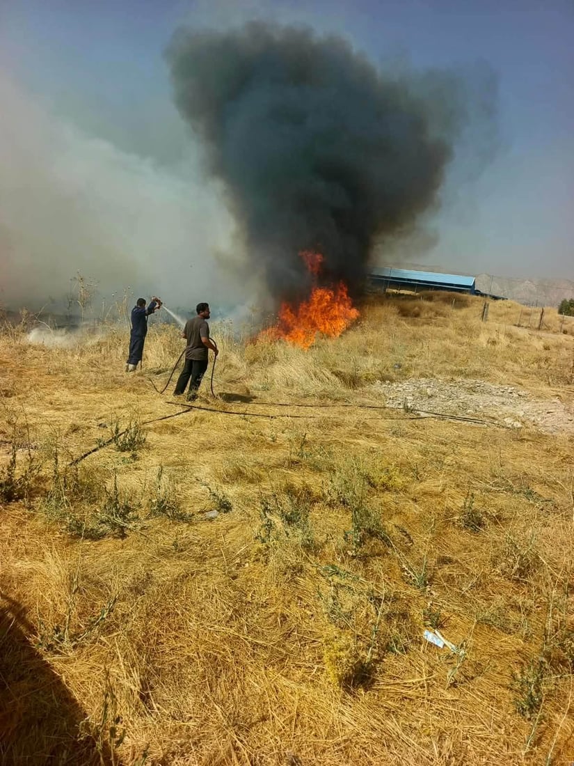 ئاگر لە دوو ناوچەی جیاوازی سنووری زاخۆ کەوتەوە