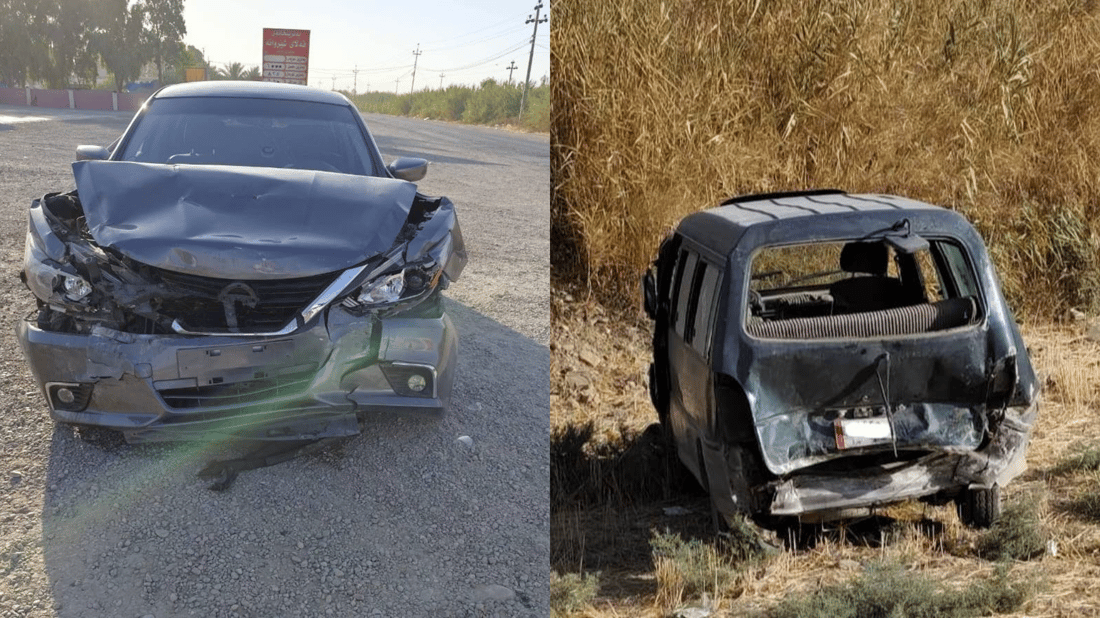 دوو ئۆتۆمبێل پێکیاندادا و پێنج کەس برینداربوون