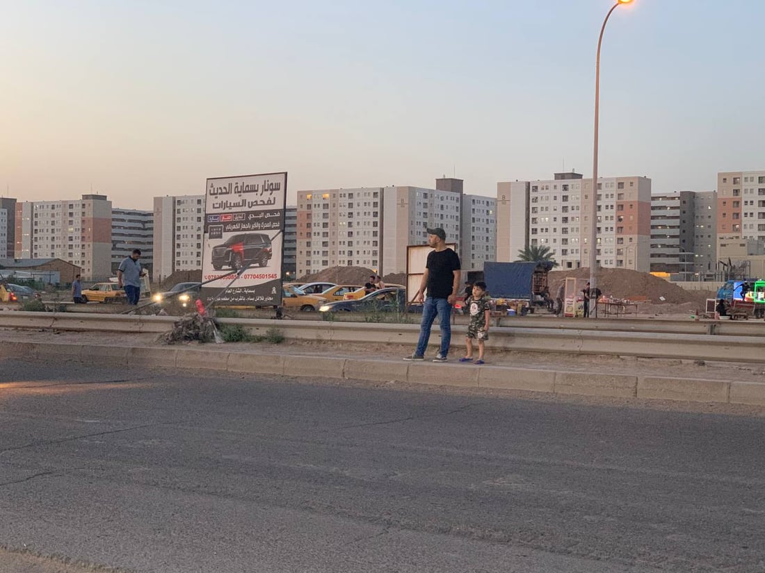 فيديو: المشي إلى بسماية “مجازفة”.. أكبر مجمع في بغداد بلا جسر عبور