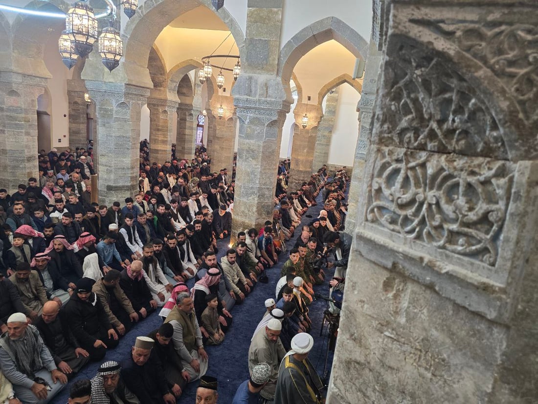 جامع النوري الكبير في الموصل يقيم أول صلاة عيد بعد إعادة إعماره