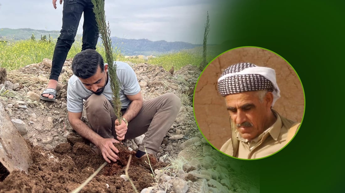  ساڵانە بۆ مەرگی باوکی لە حاجیاوا نەمامی جۆراوجۆر دەچێنێت