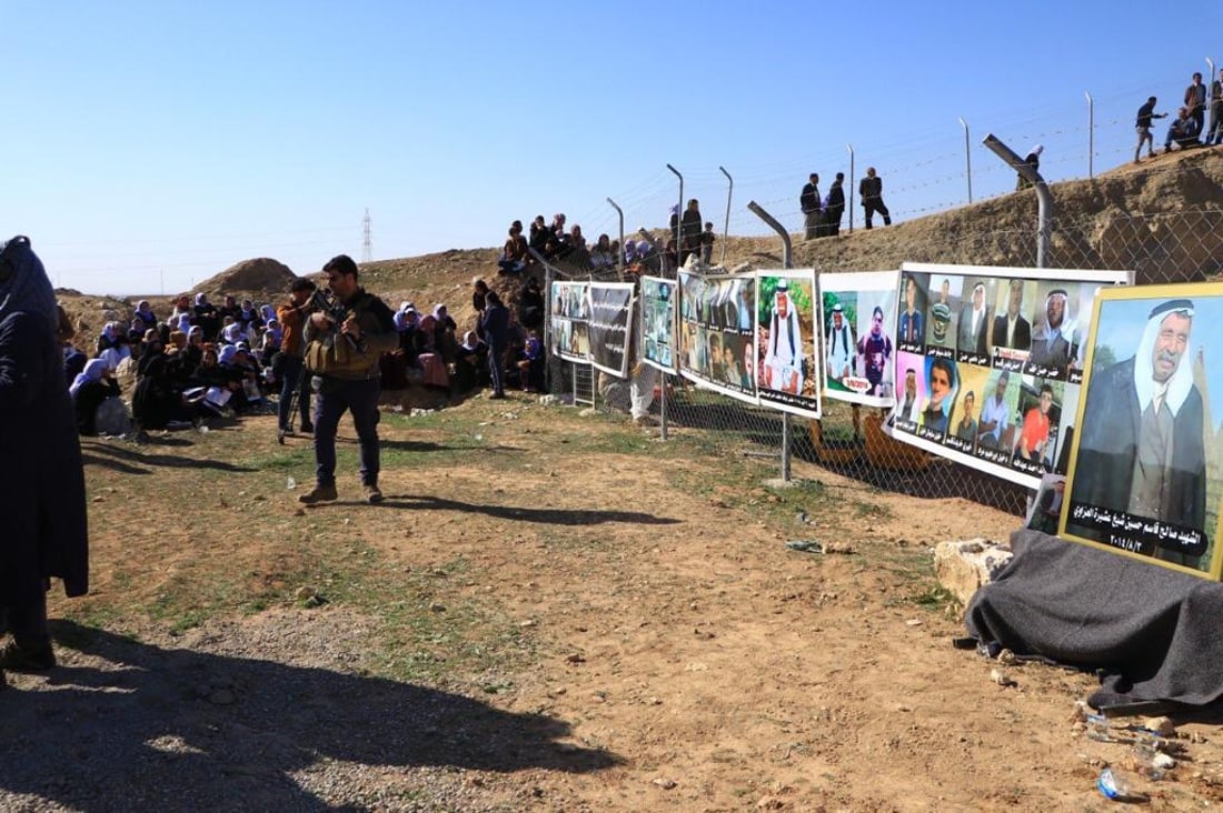 صور: شهادات مروعة من الناجين الإيزيديين خلال فتح مقبرة “زليلة” الجماعية في سنجار