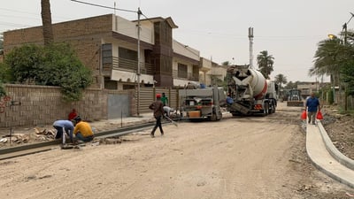 حي شعبي على خطى المنصور.. تأهيل أرصفة الوشاش وتعلية المنهولات في محلة 619 (صور)