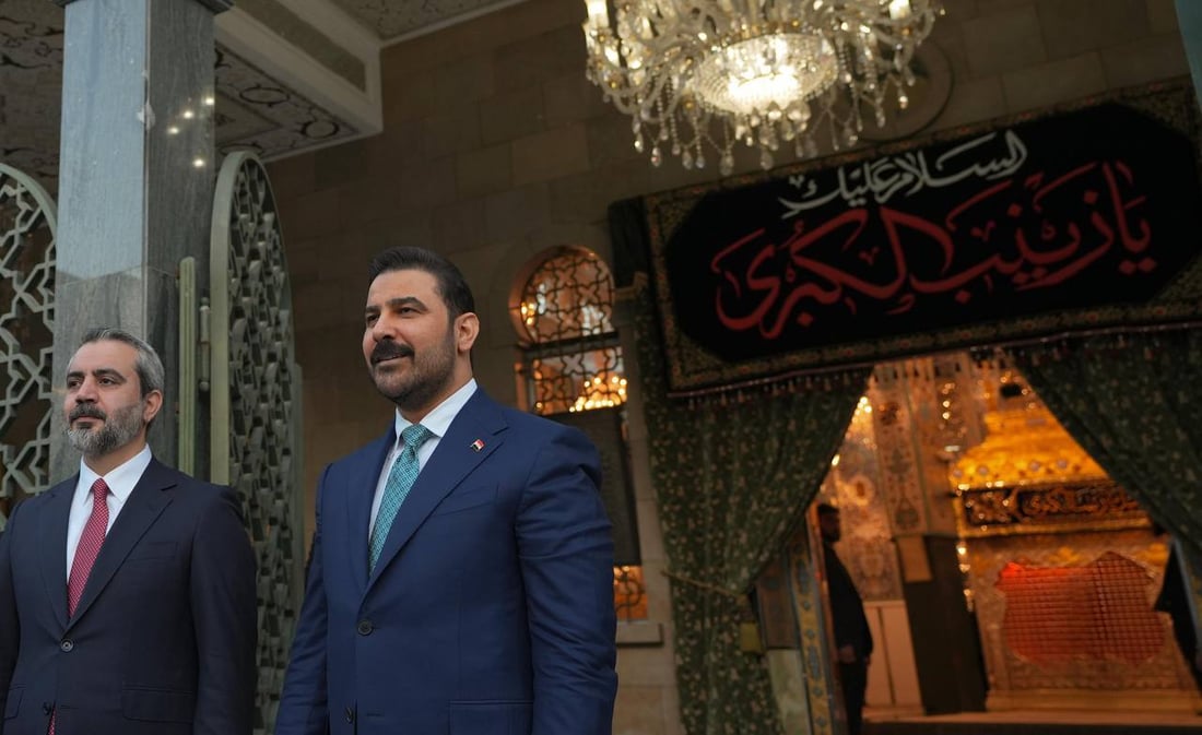 صور: الزيدي داخل أروقة مرقد السيدة زينب والجامع الأموي بدمشق