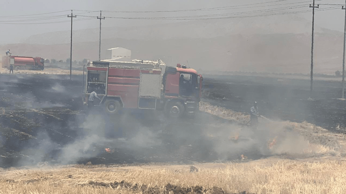 لە گەرمیان ئاگرێکی گەورە کەوتووەتەوە