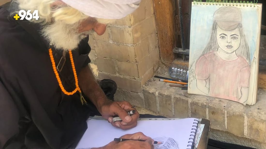 A beloved street artist on Al-Mutanabbi street