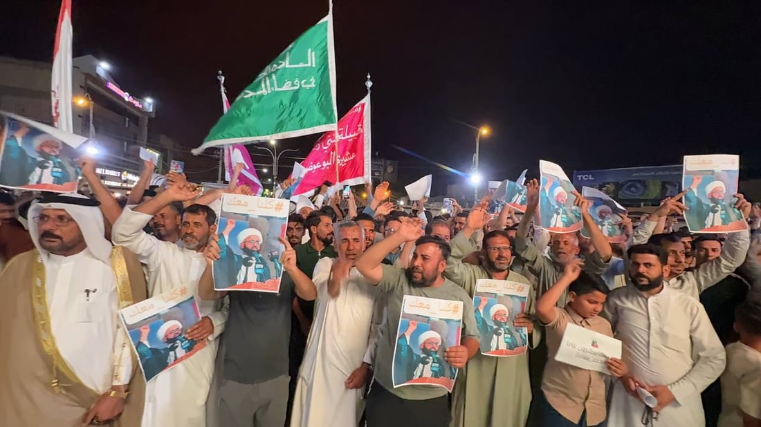صور: شمال البصرة تخرج راياتها لنصرة الشيخ العوضي وتنذر العيداني باعتصام مفتوح