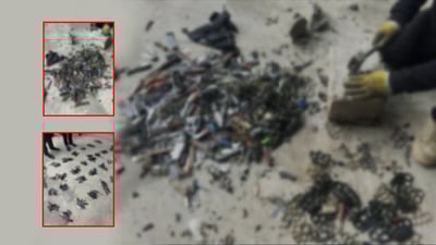 لە شوێنێکی سلێمانی 360 چەقۆ و بۆکس خەنجەر دەستی بەسەردا گیرا