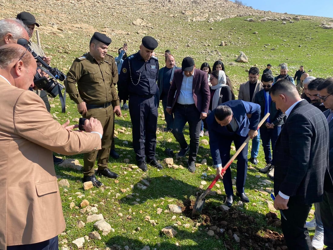 1000 شه‌تڵى به‌ڕوو و دره‌ختى دیكه‌ له‌ چیاى بێخێر ده‌چێندرێت