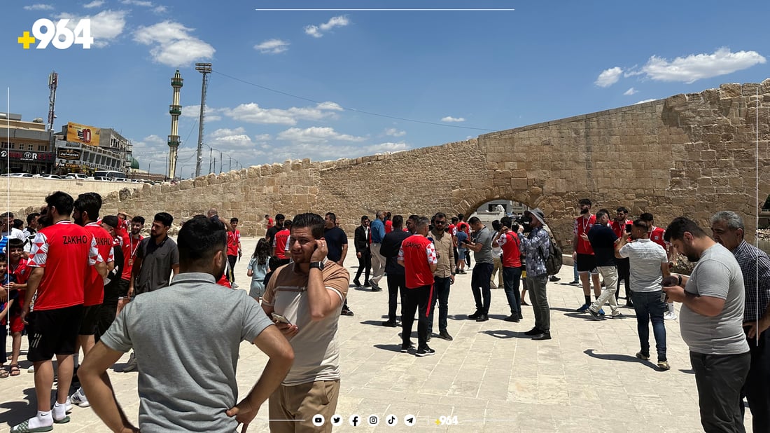 تیپی باسکەی زاخۆ لە پردی دەلال وەک پاڵەوان پێشوازی کرا