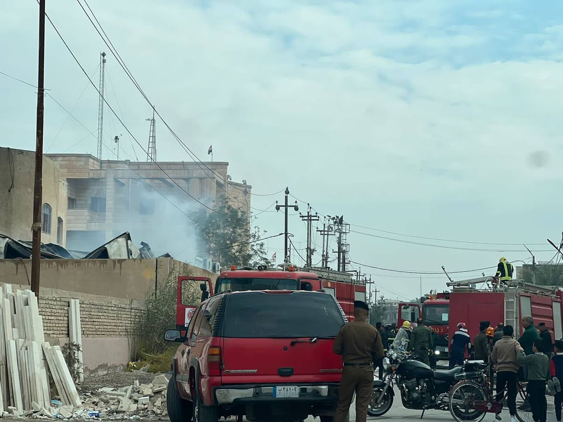 الجميع بخير.. إخماد حريق في كلية الإمام الأعظم وسط بعقوبة (صور)