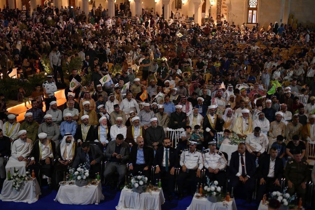 صور من جامع النوري قبل قليل: أهالي الموصل يحتشدون لإحياء المولد النبوي