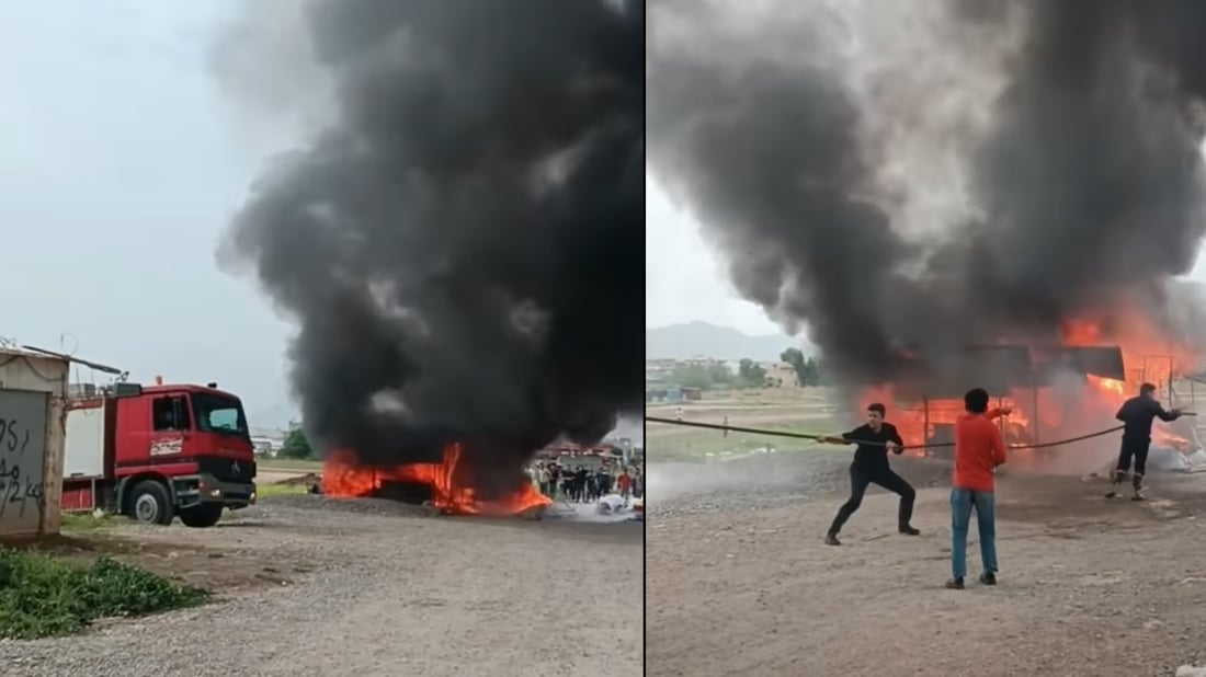 بە تۆمەتی سووتاندنی بازاڕی حاجیاوا ژنێک دەستگیر کرا