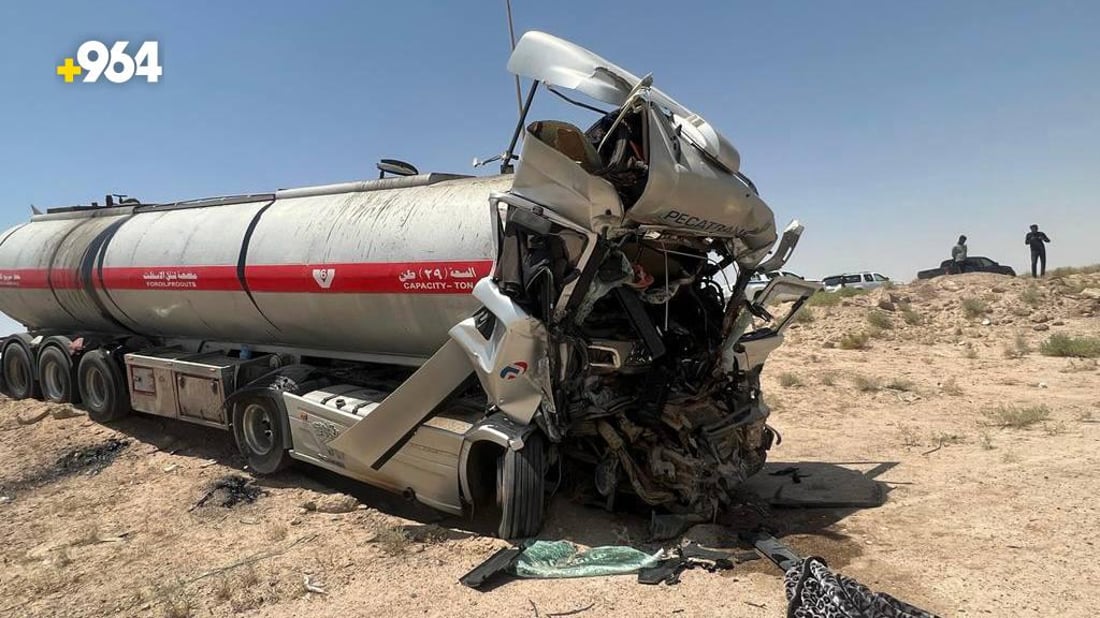 مصرع سائق صهريج في حادث مروع مع “لوري” قرب سيطرة السدرة بالبصرة