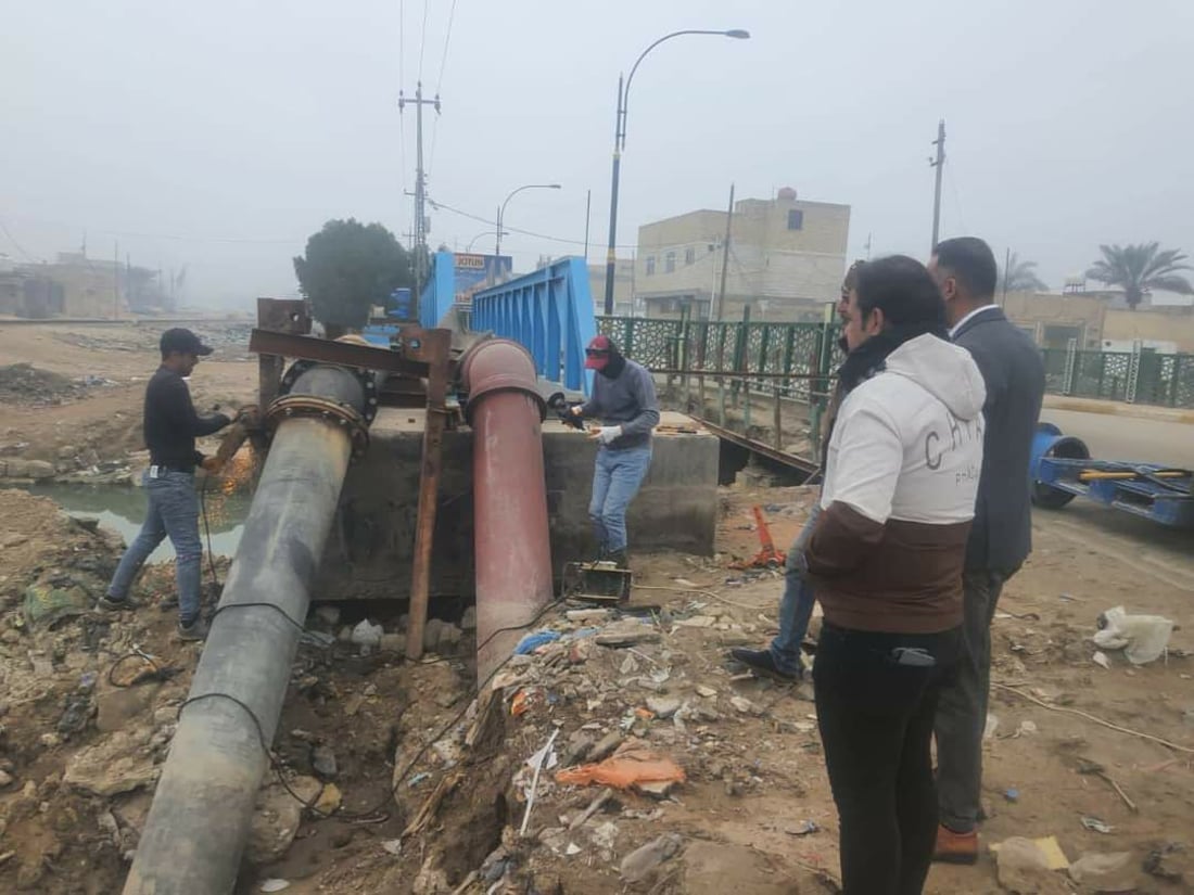 صور: 90 دقيقة لإصلاح أنبوب ماء مكسور بـ”فعل فاعل” في الرميثة
