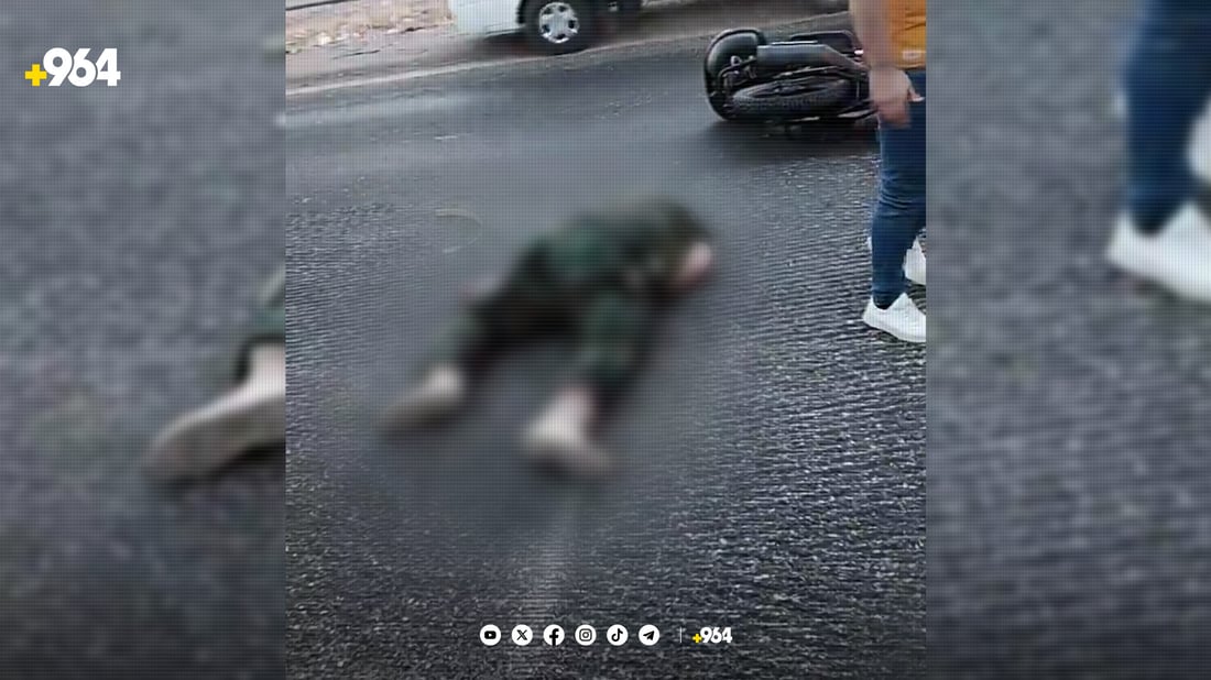 ئۆتۆمبێڵێک بە تیژڕەویەکی زۆرەوە لە ماتۆڕسوارێکی داوە و بەسەختی بریندارە