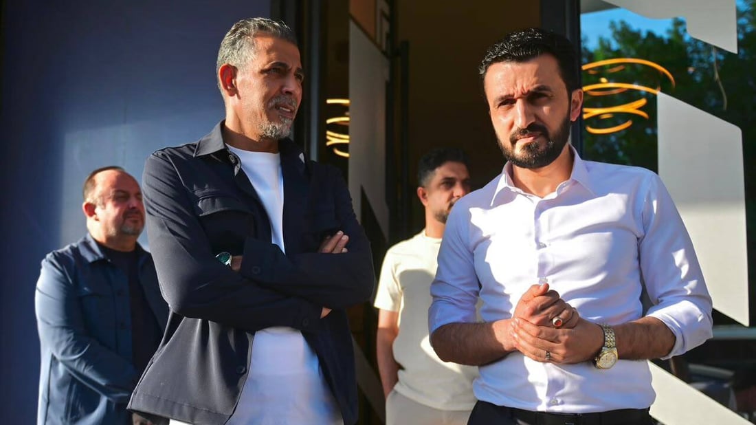 مصطفى سند يناقش يونس محمود بمستقبل الكرة العراقية في مقر رابطة دوري النجوم