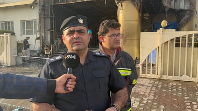 بەهۆى ئاگرەى نەخۆشخانەکەى هەولێر؛ زیاتر لە 30 نەخۆش گواستراونەتەوە