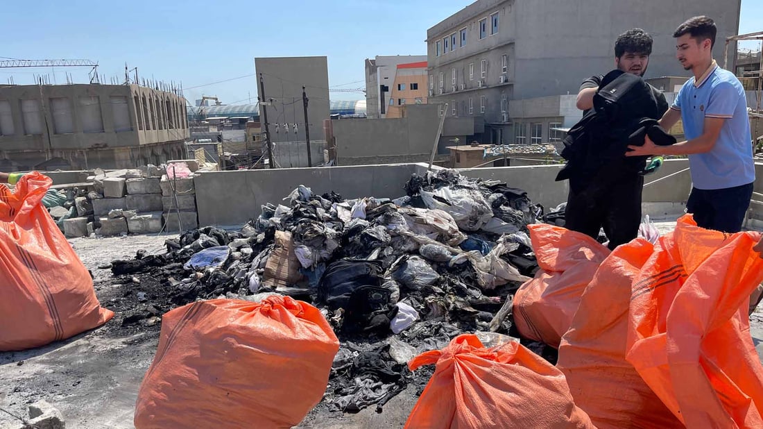 ئاگرەکەی بازاڕی شێخەڵای هەولێر کۆنتڕۆڵ کرا