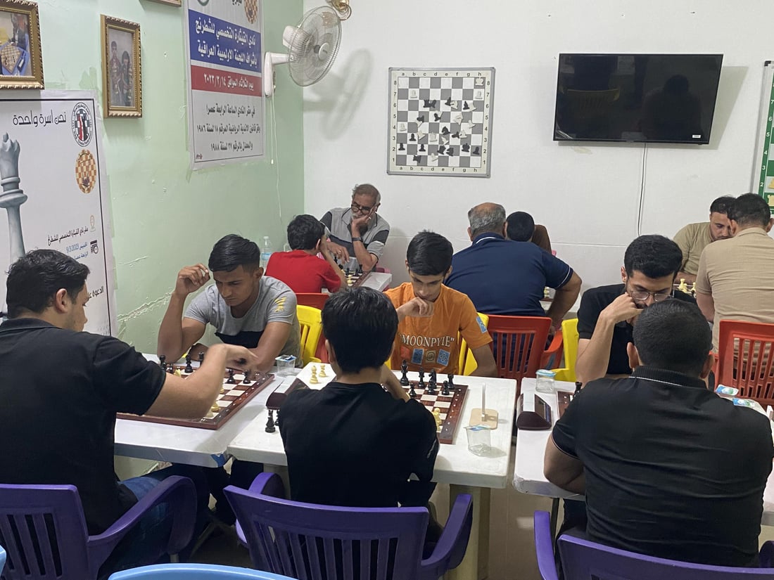 الناصرية تستعد لعبادان والكويت.. منافسات شطرنج بنظام “رابد” المحفز (صور)