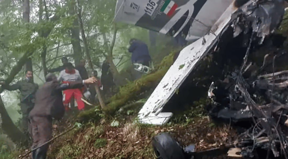 964 ساغکردنەوە بۆ وێنەی ئەو فڕۆکەیە دەکات کە گوایە رەئیسی تیادا بووە