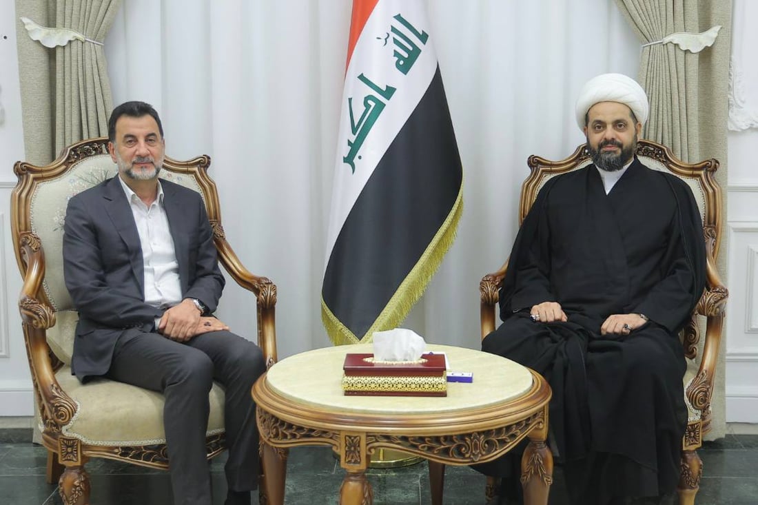الخزعلي وعبطان يبحثان استكمال الكابينة الوزارية وملفات الخدمات