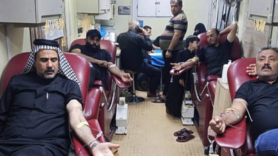 كربلاء جمعت أكثر من 3600 قنينة دم خلال زيارة عاشوراء