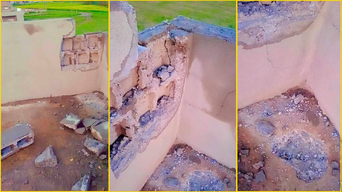صور: صاعقة تضرب منزلاً في دهوك