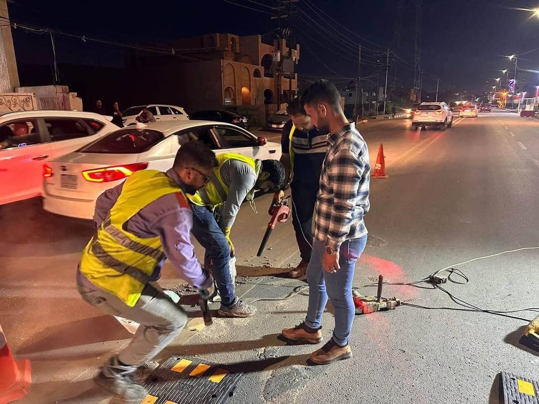 الكوت: مطبات جديدة في شارع المسبح.. الحوادث لا تتوقف قرب مقر المحافظ (صور)