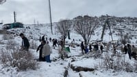 هاوڵاتیان بۆ چوونەناو بەفر خۆیان گەیاندووەتە چیای کۆڕ...