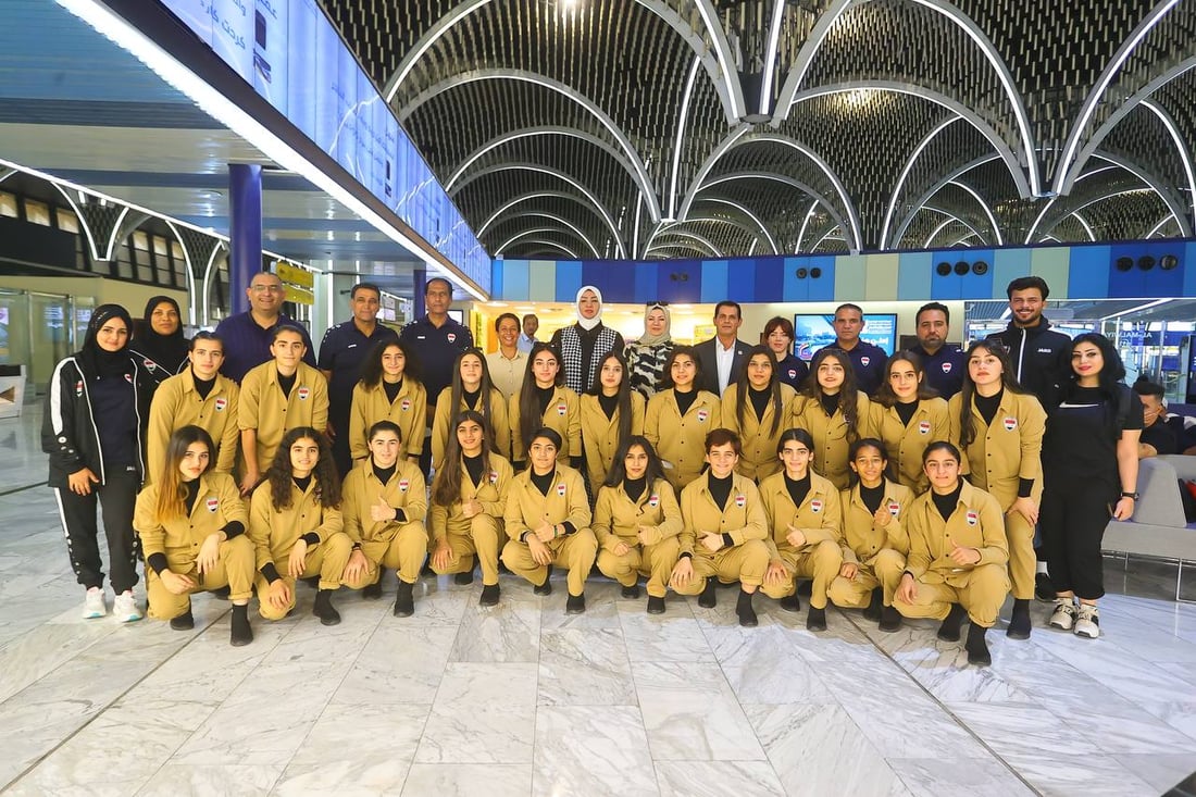 صور: فتيات العراق يصلن عمّان استعداداً لمواجهة سوريا والأردن ولبنان