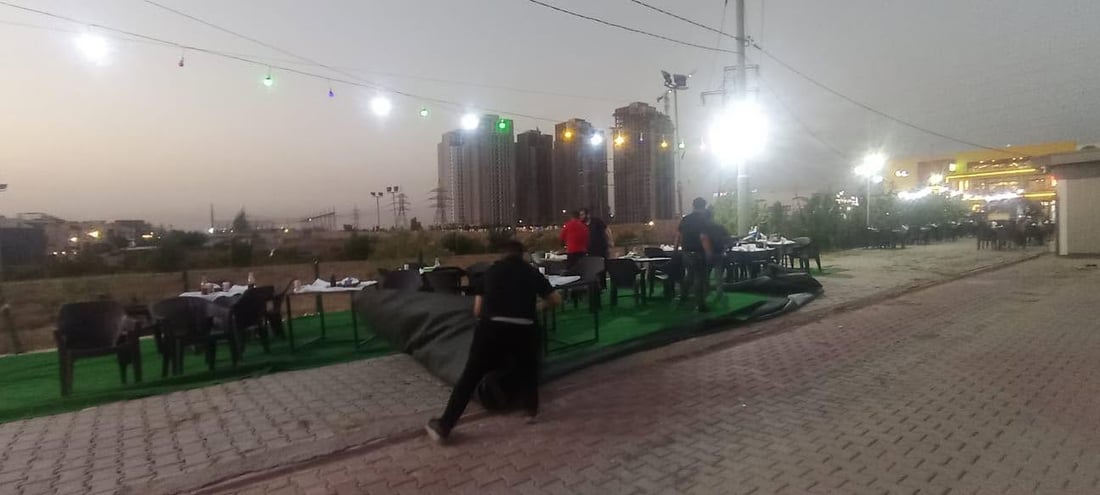 شارەوانی هەولێر کۆشک و کەپرەکان لەسەر پیادەڕۆکان لادەبات