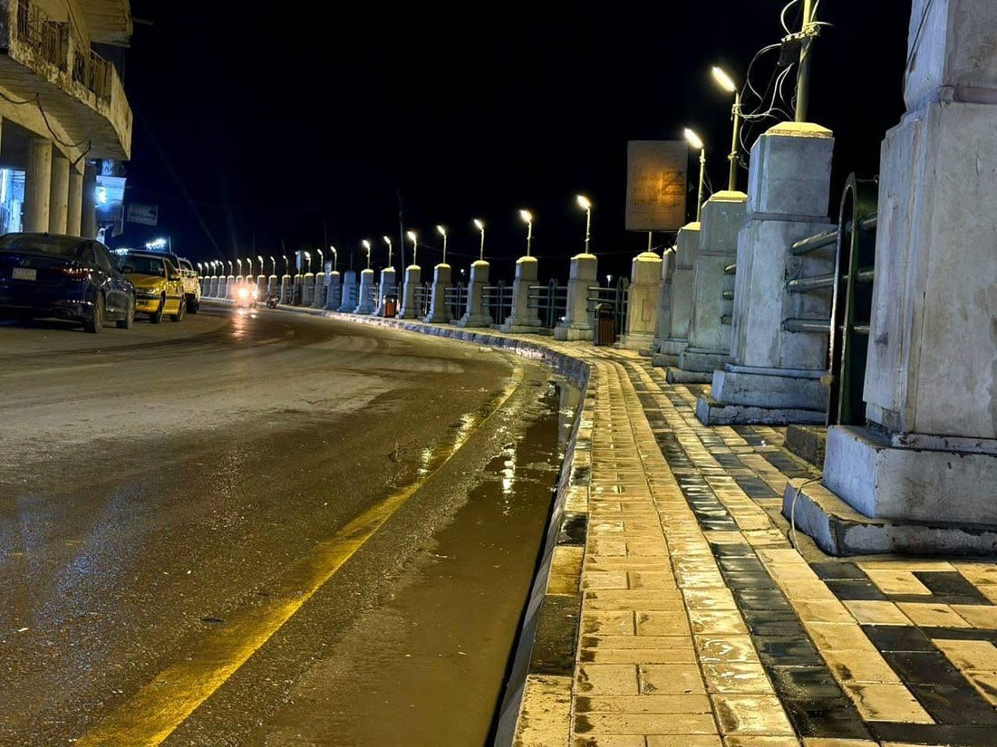 صور من النعمانية.. كوادر البلدية أمضت الليل في غسل الشوارع