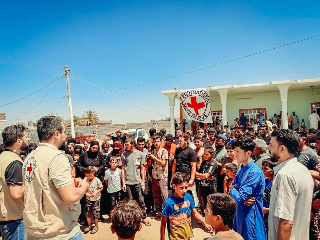 اعتراضات في الشرقاط على منحة الصليب الأحمر وتوضيح من المنظمة (صور)