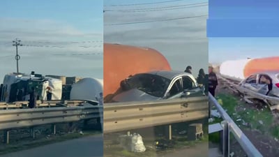 تانکەرێک وەرگەڕا و شۆفێرەکەی گیانی لەدەست دا