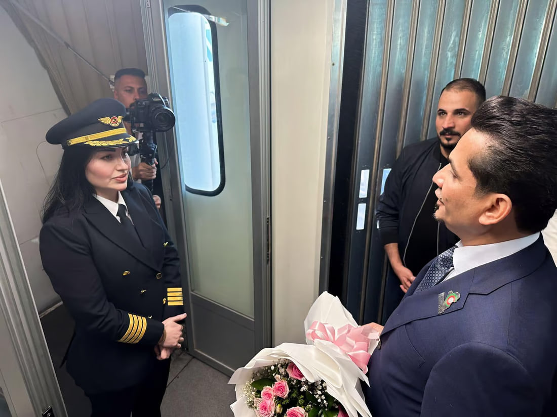 Kurdish female pilot makes history with Baghdad-Dubai flight