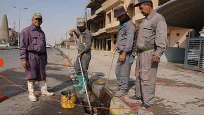 صور: الحمدانية تستعد للشتاء.. ومدير الماء يشكو من إهمال السكان