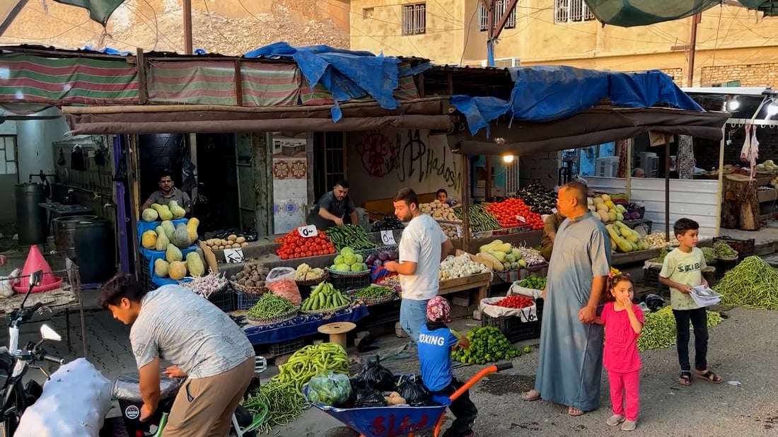 Farmers in Hit supply dawn-harvested crops to local markets