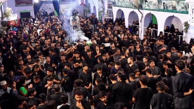 فيديو: ليالي الهند في عاشوراء إيقاعات لطم سريع تهز حيدر آباد