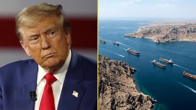 ترامب لناقلات النفط: تحلّوا بالشجاعة واعبروا مضيق هرمز