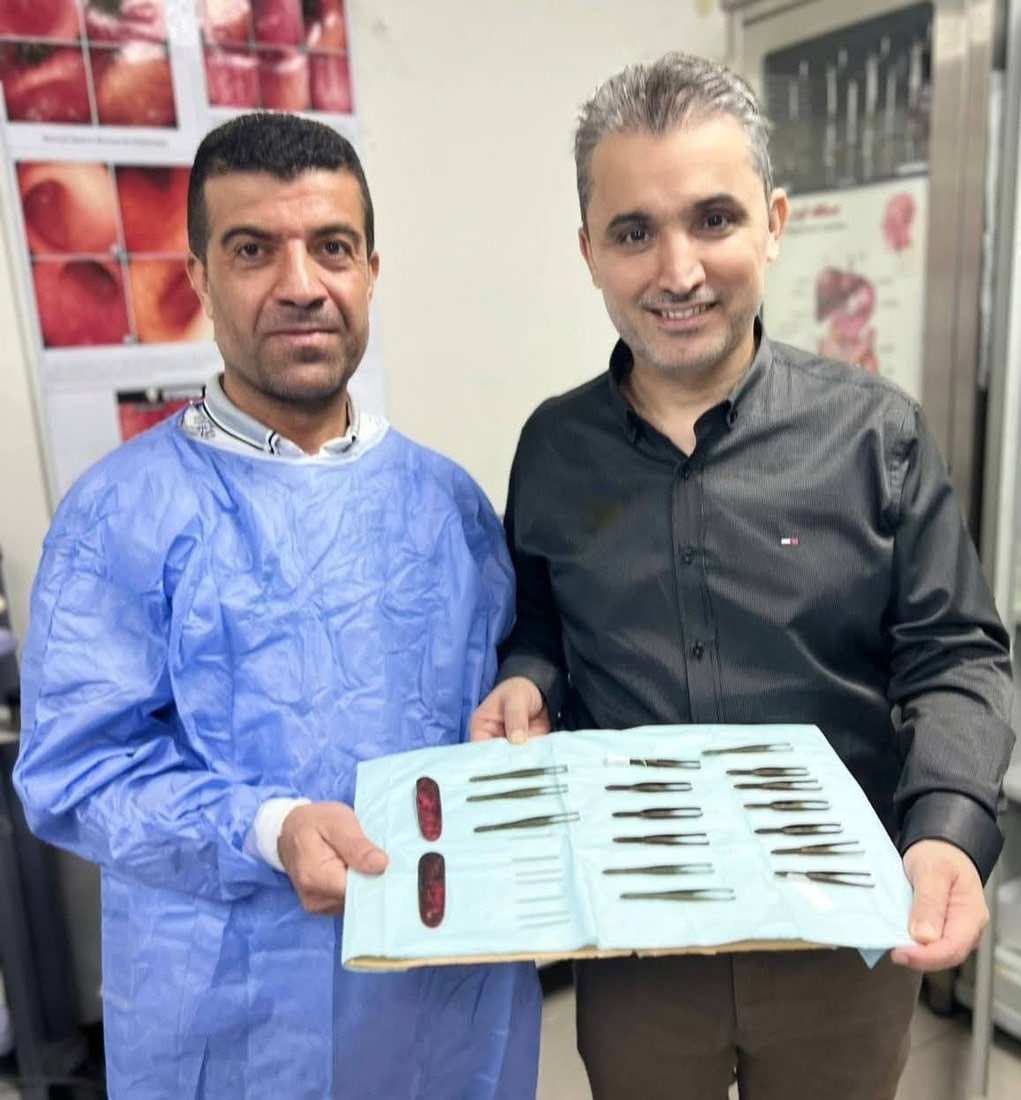 فريق طبي في السليمانية يستخرج 24 إبرة وملقط شعر من معدة شاب عشريني
